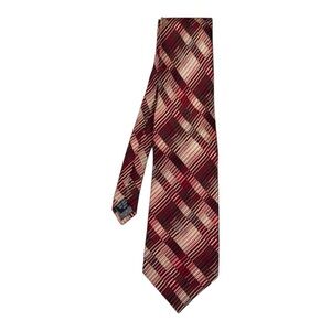 Salvatore Pellegrino il Pintore Italiano Red‎ Waves Silk Tie